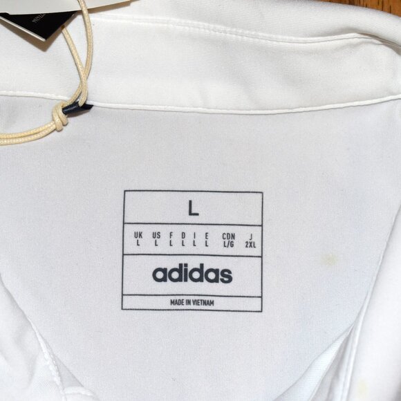 NWT Adidas WSOP‎ White Polo Shirt Sz LG World Series of Poker - Picture 5 of 6